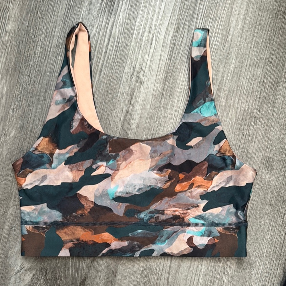 Fabletics Camouflage Reversible Sports Bra
